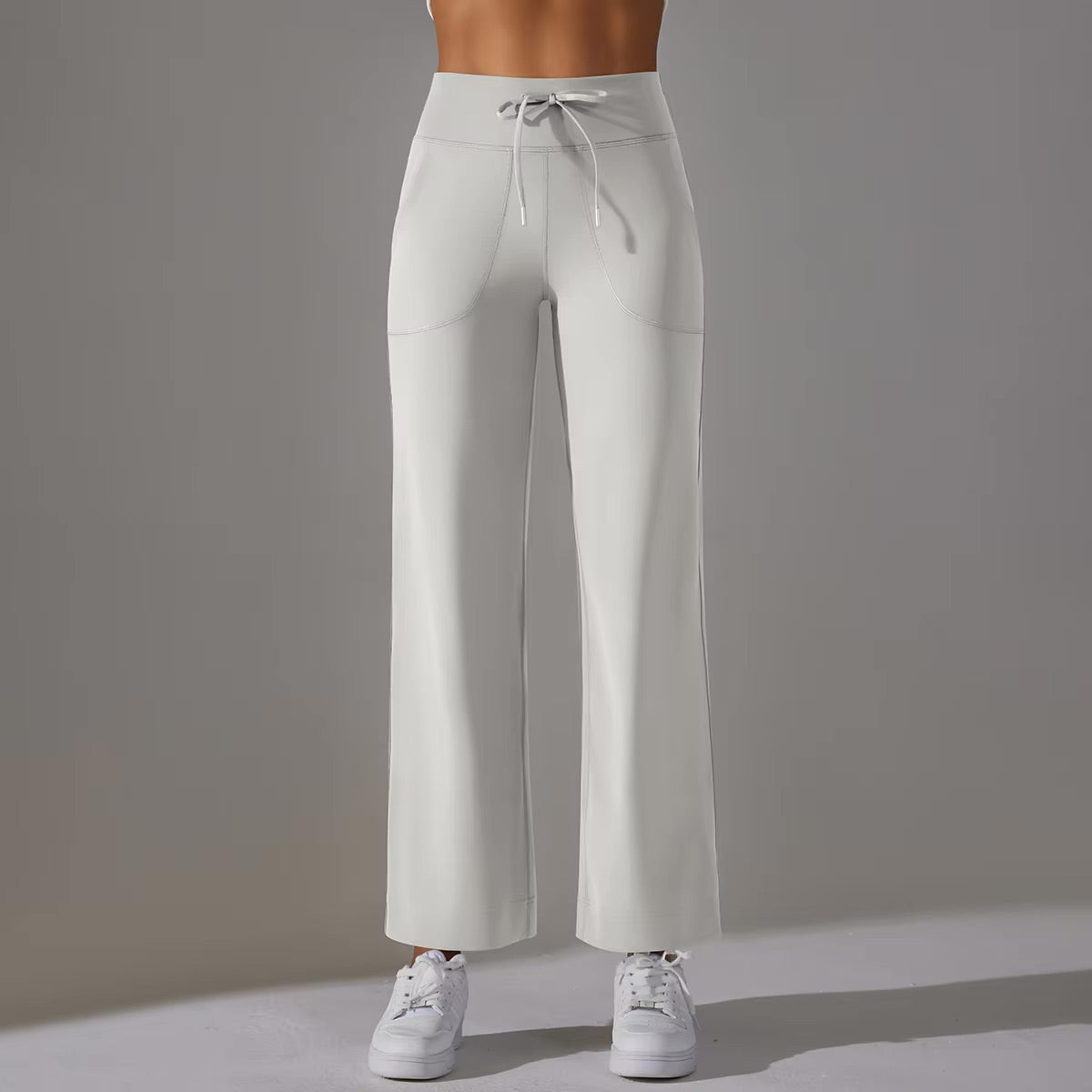 Pantalon confort taille haute | Blanc