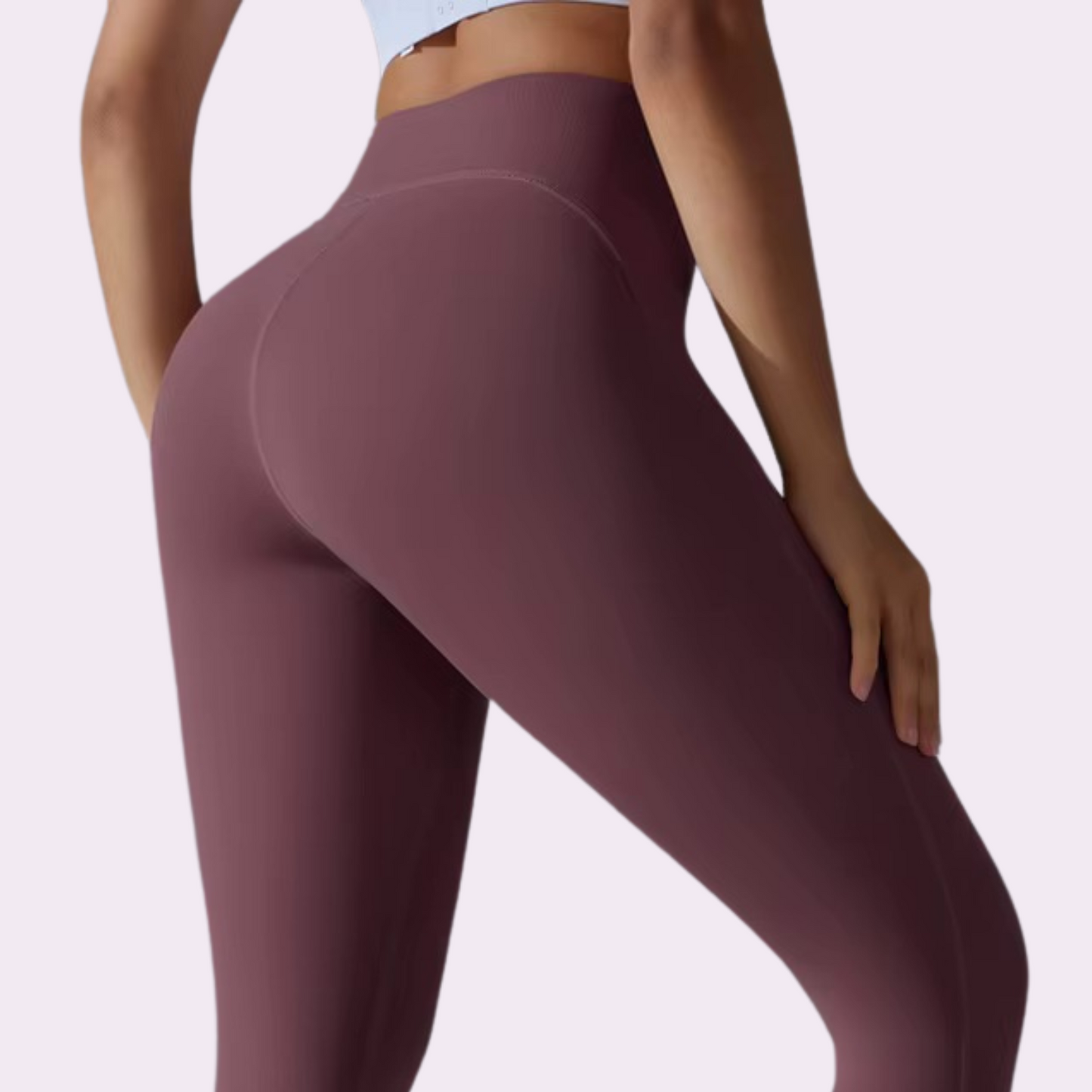 Legging taille haute | Bordeau