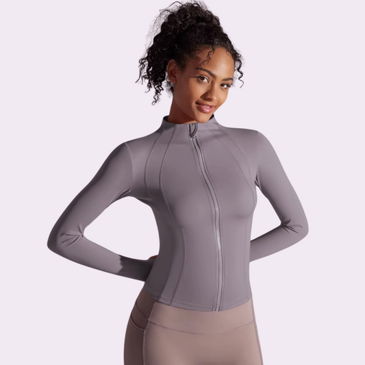 Veste zippée sculptante | Grise