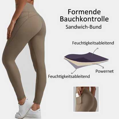 ÚLTIMO DÍA 49 % DE DESCUENTO🔥Leggings de cintura alta con control de abdomen para entrenar🔥