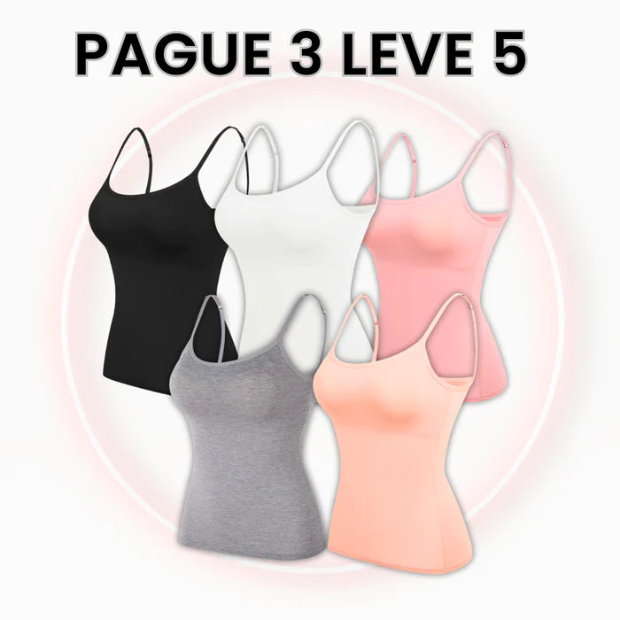 Camiseta Confortable con Sujetador Incorporado y Tejido Transpirable - (PAGA 2 y LLEVA 5) + Súper Regalo
