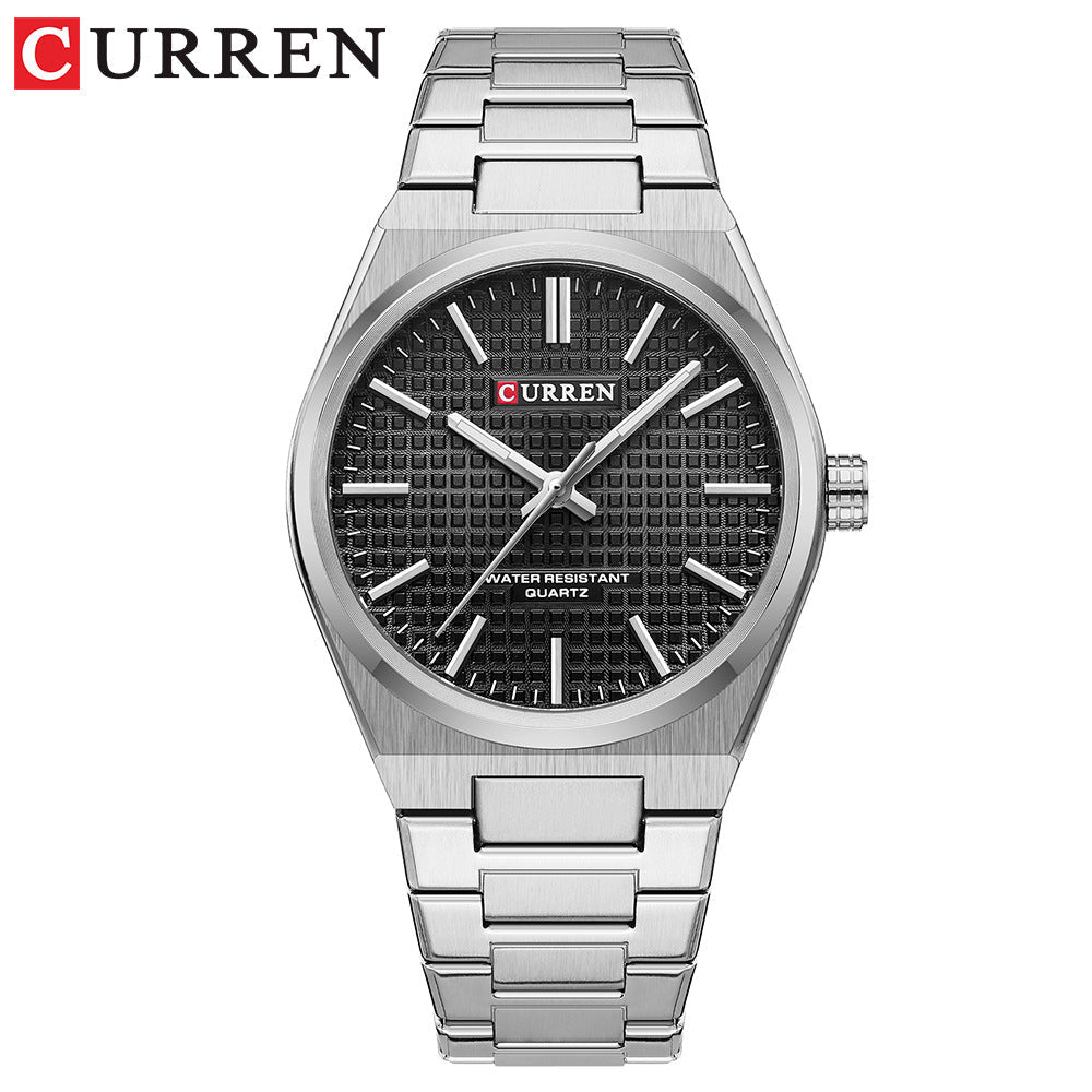 💎Reloj de pulsera para hombre con correa de acero sencilla de negocios