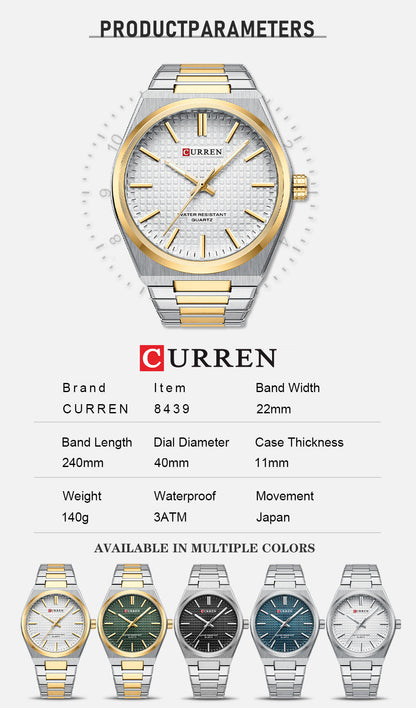 💎Reloj de pulsera para hombre con correa de acero sencilla de negocios