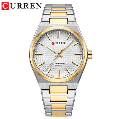 💎Reloj de pulsera para hombre con correa de acero sencilla de negocios