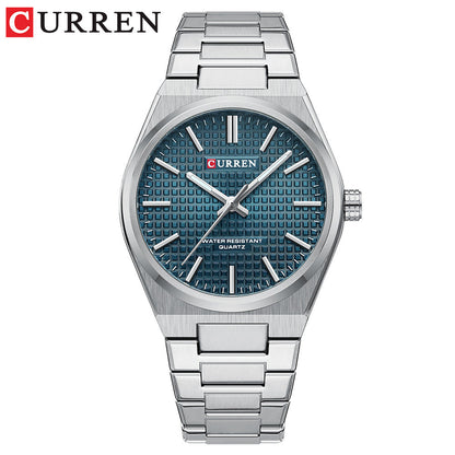 💎Reloj de pulsera para hombre con correa de acero sencilla de negocios