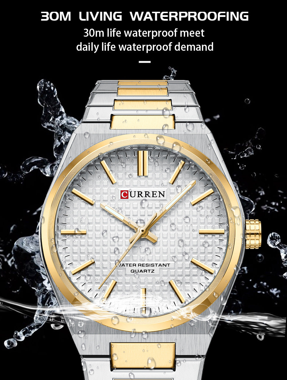 💎Reloj de pulsera para hombre con correa de acero sencilla de negocios