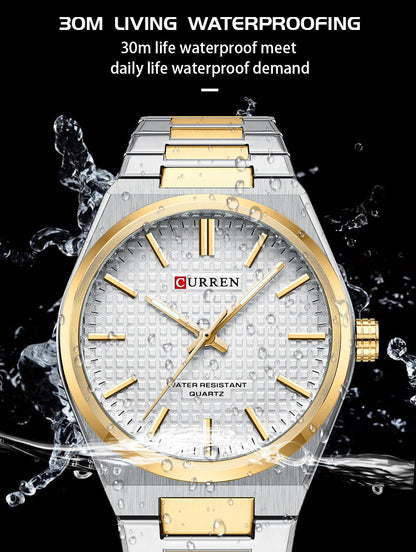 💎Reloj de pulsera para hombre con correa de acero sencilla de negocios