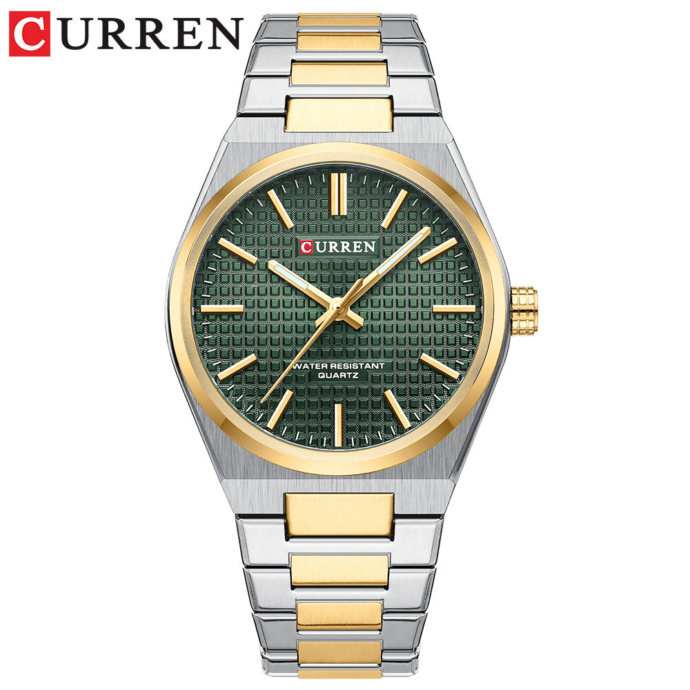 💎Reloj de pulsera para hombre con correa de acero sencilla de negocios