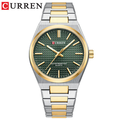 💎Reloj de pulsera para hombre con correa de acero sencilla de negocios