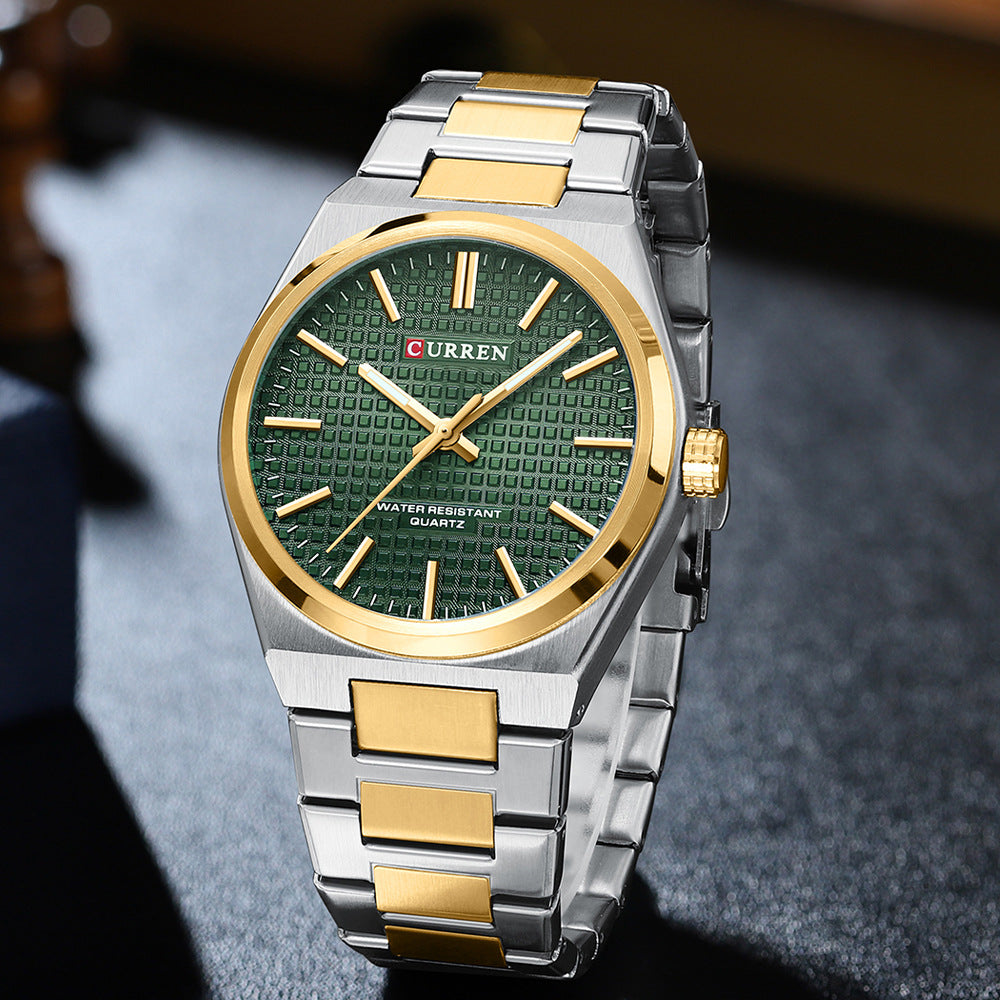 💎Reloj de pulsera para hombre con correa de acero sencilla de negocios