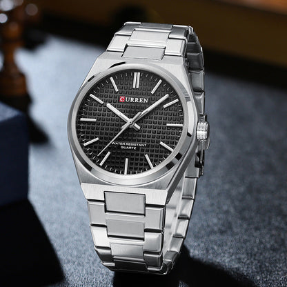 💎Reloj de pulsera para hombre con correa de acero sencilla de negocios