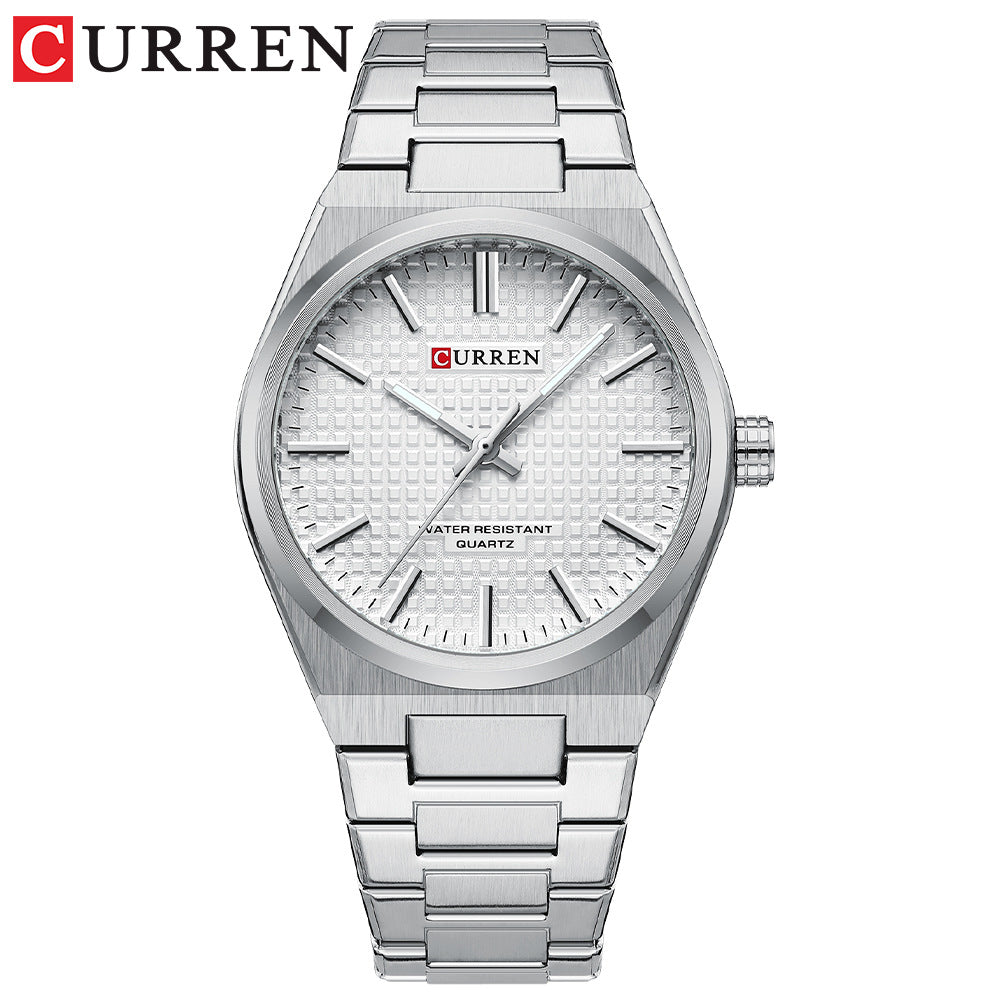 💎Reloj de pulsera para hombre con correa de acero sencilla de negocios