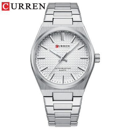 💎Reloj de pulsera para hombre con correa de acero sencilla de negocios