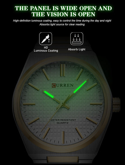 💎Reloj de pulsera para hombre con correa de acero sencilla de negocios