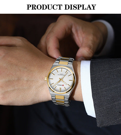 💎Reloj de pulsera para hombre con correa de acero sencilla de negocios