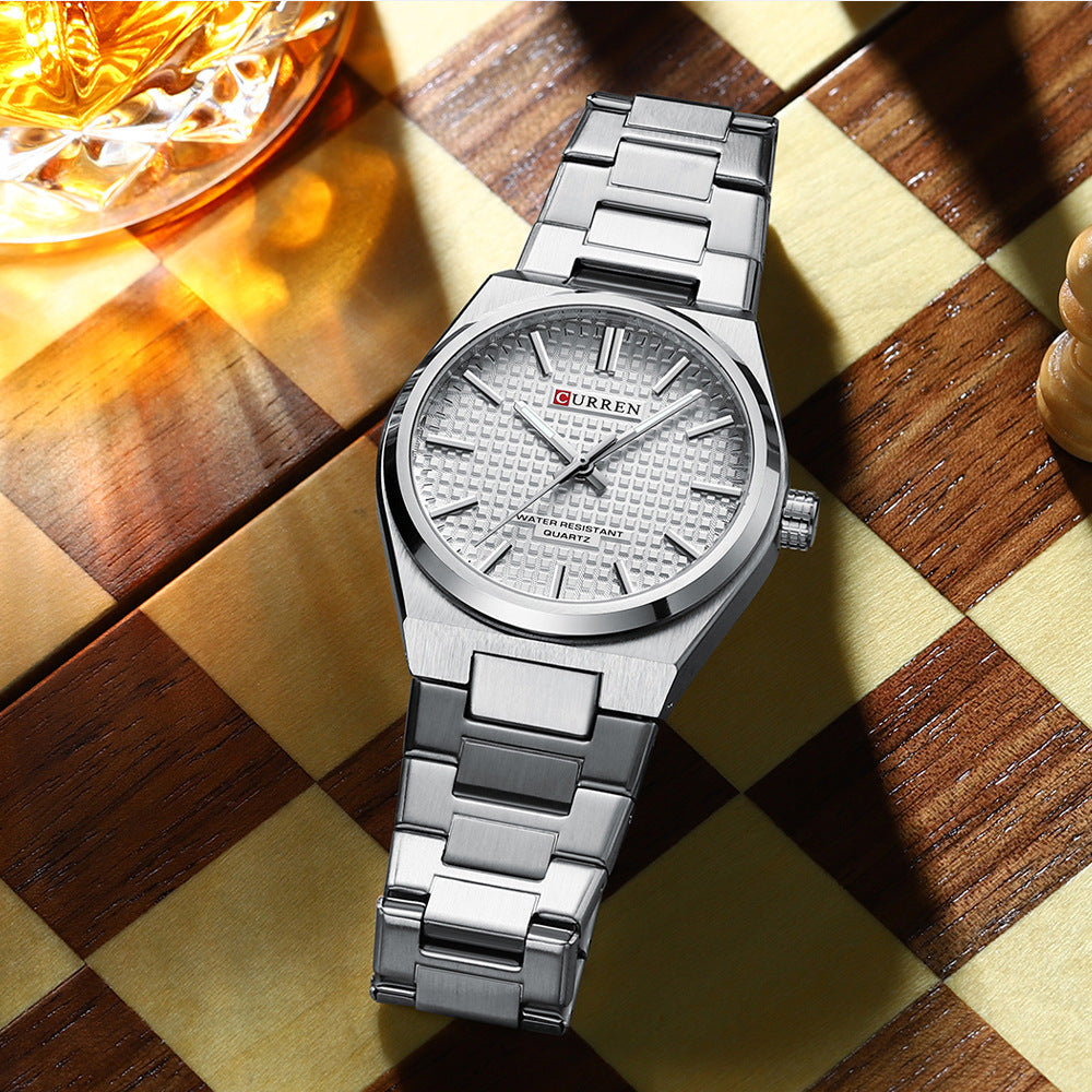 💎Reloj de pulsera para hombre con correa de acero sencilla de negocios