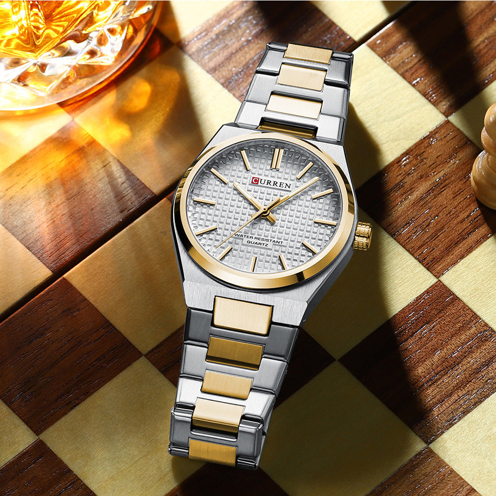 💎Reloj de pulsera para hombre con correa de acero sencilla de negocios