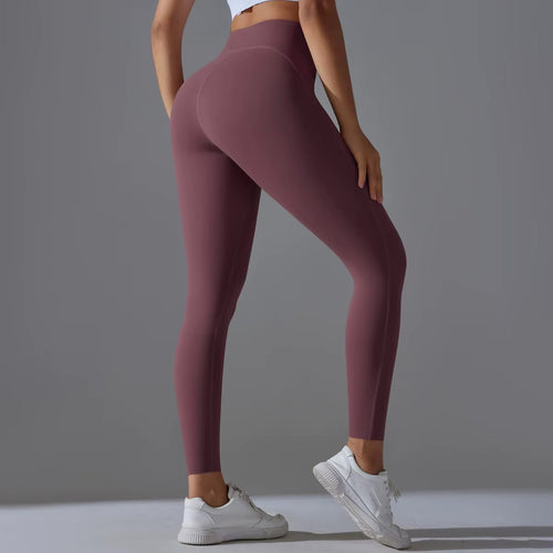 Legging taille haute | Bordeau