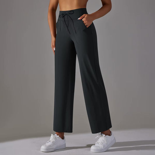 Pantalon confort taille haute | Noir