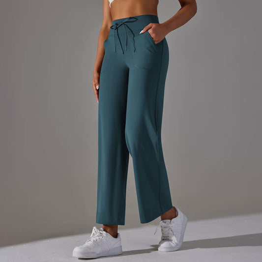 Pantalon confort taille haute | Vert canard