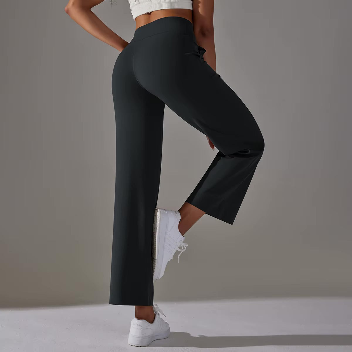 Pantalon confort taille haute | Noir