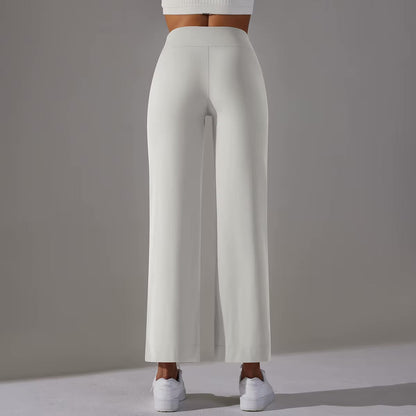 Pantalon confort taille haute | Blanc