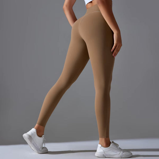 Legging taille haute | Brun