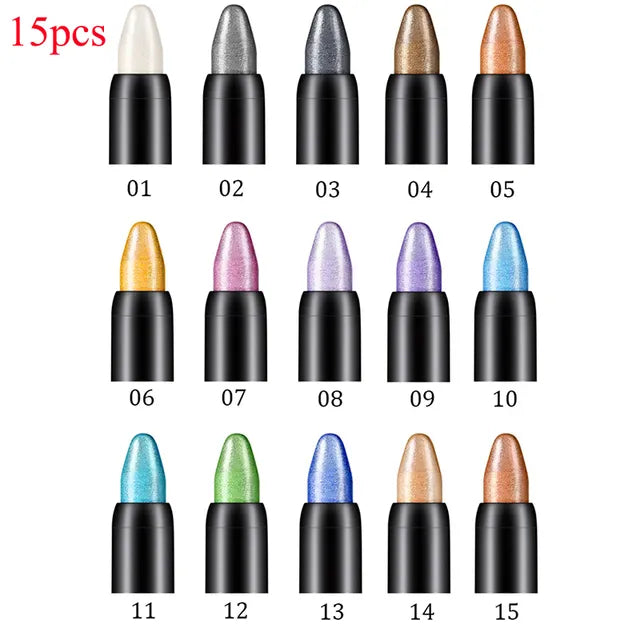 Lápiz de sombra | Set de 15 colores a prueba de agua