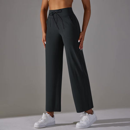 Pantalon confort taille haute | Noir