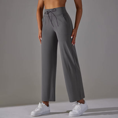 Pantalon confort taille haute | Gris