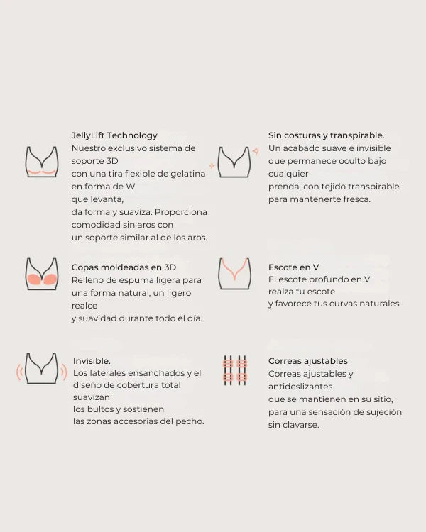 Sujetador Sin Aros Reafirmante Shapeher