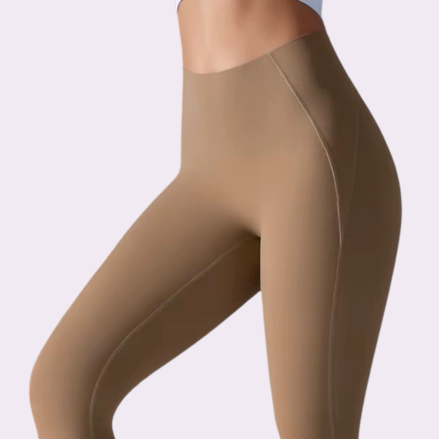 Legging taille haute | Brun