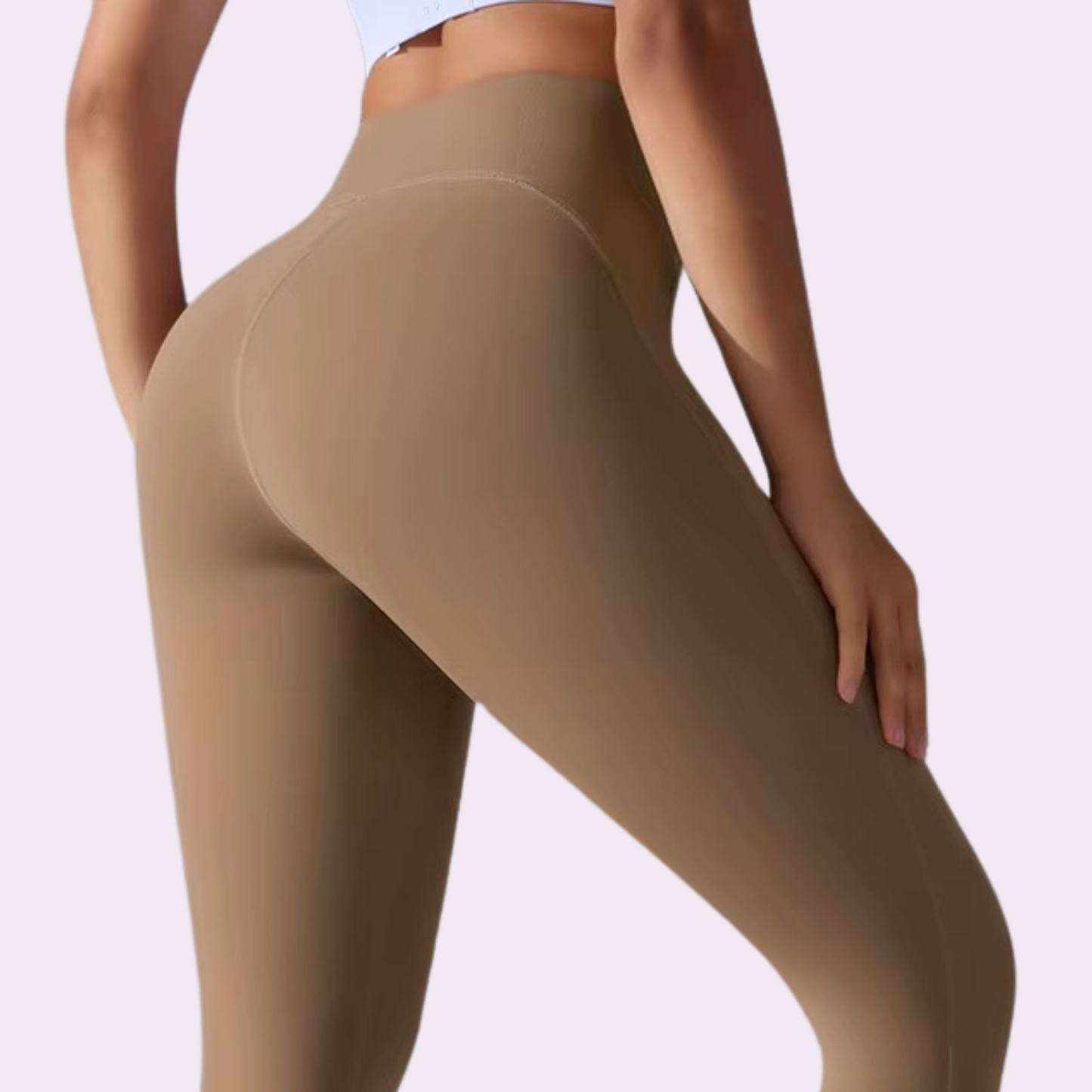 Legging taille haute | Brun