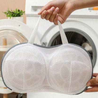 Bolsa de malla con forma de sujetador para lavar en la lavadora