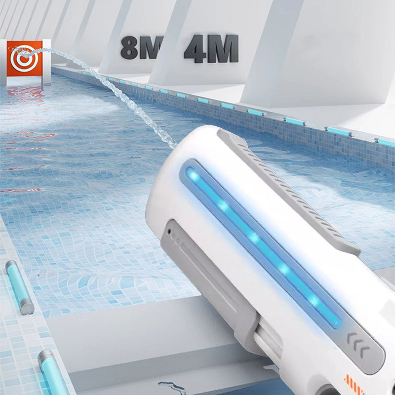 ⏳Tiempo limitado 50% de descuento💥Pistola de agua eléctrica de largo alcance con LED para niños y adultos