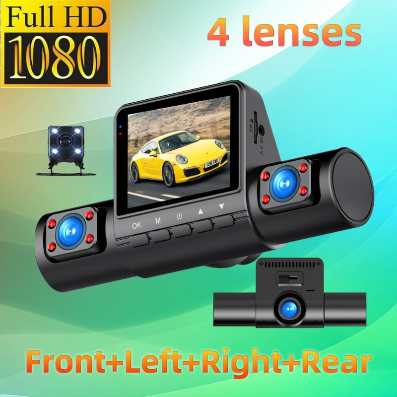 💥Oferta de tiempo limitado a mitad de precio - Cámara de salpicadero de coche de 4 canales 1080P con visión nocturna