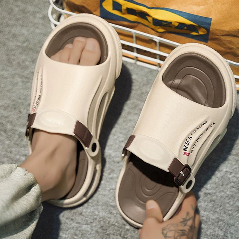 🚀2025 nuevas pantuflas antideslizantes de doble uso para hombres, para exteriores y deportes