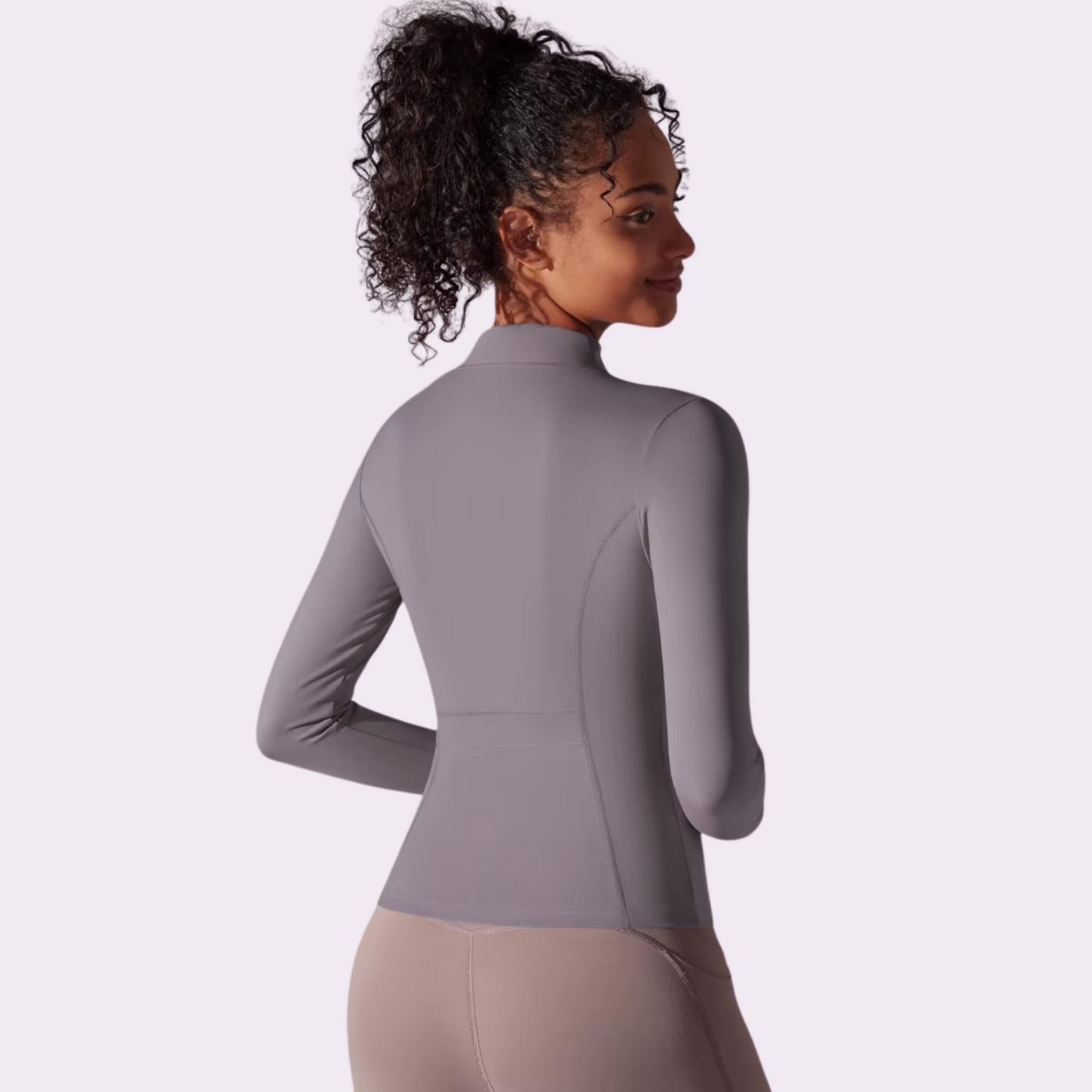 Chaqueta de cremallera moldeadora | Gris
